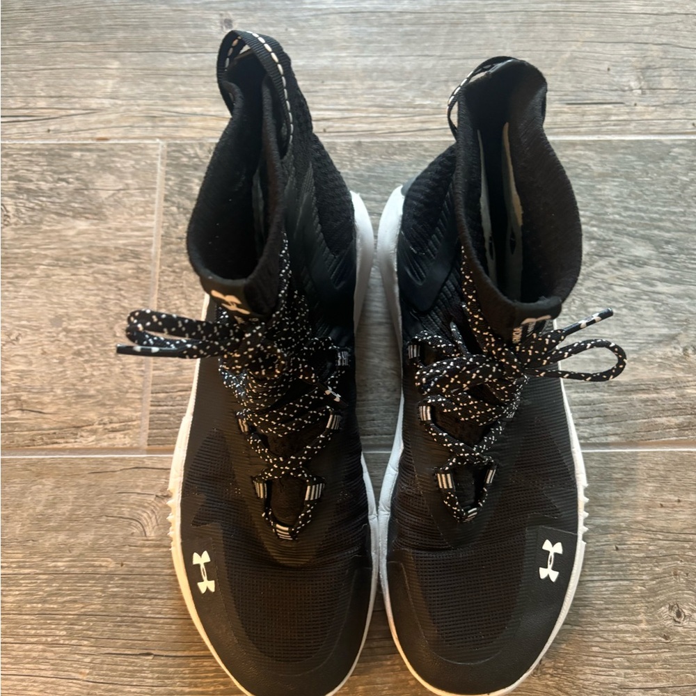 Under Armour Women's Highlight Ace 2.0 Black and White Volleyball Shoes